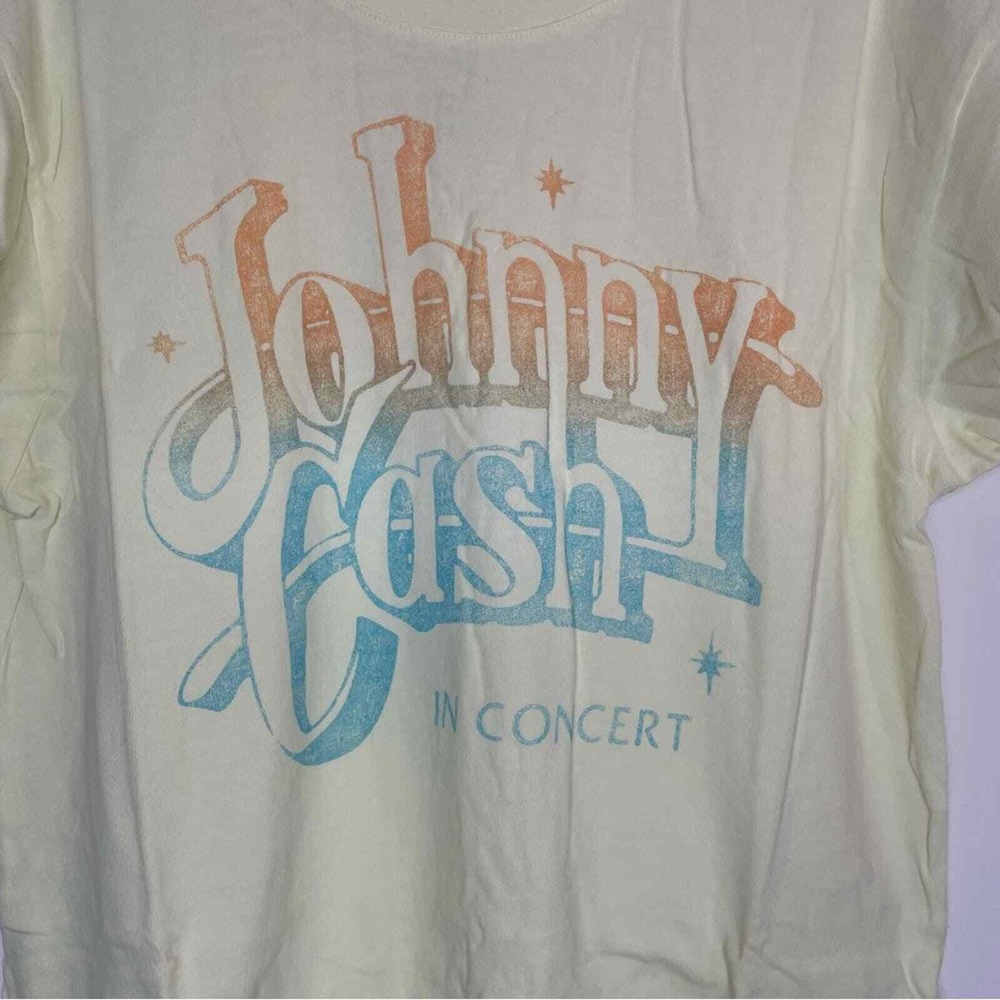 Daydreamer Johnny Cash A Thing Called Love Tour Graphic Tee Small Yellow NWT - Picture 4 of 6